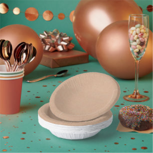 Rustic Kraft Look 7" Disposable Paper Bowl Plate