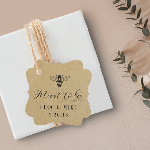 Rustic Kraft Meant to Bee Honey Wedding Favour Tag