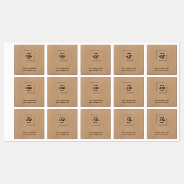 Rustic Kraft Modern Business Label Design (Sheet)