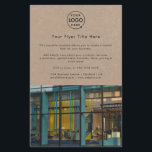 Rustic Kraft | Modern Photo Business Logo Flyer<br><div class="desc">A simple custom rustic kraft business flyer template in a modern minimalist style which can be easily updated with your company logo, a photo, contact details and custom flyer text. The perfect solution for any business to include details of your products, services, promotions event pricing and much more! If you...</div>