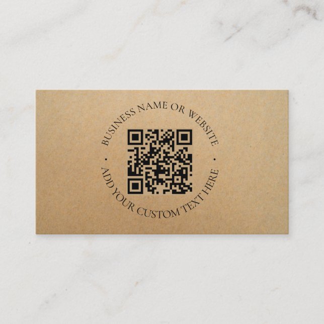 Rustic Kraft Modern Stylish Professional  Business Card (Front)