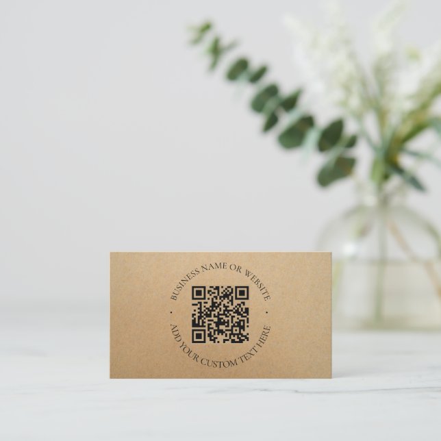 Rustic Kraft Modern Stylish Professional  Business Card (Standing Front)