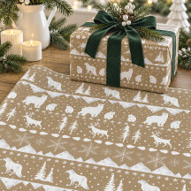 Rustic Kraft Nordic Sweater White Winter Animals