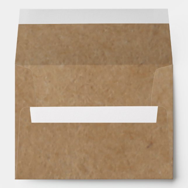 Rustic Kraft Paper Background Style Envelope (Back (Bottom))