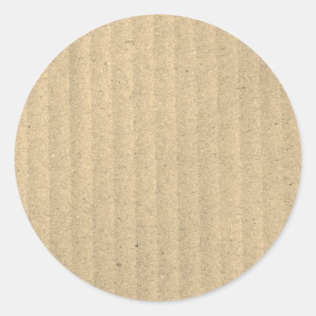 Rustic Kraft Paper Blank Template Custom  Classic  Round Sticker (Front)