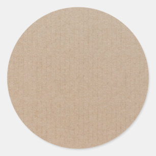 Rustic Kraft Paper Blank Template Custom Classic Round Sticker