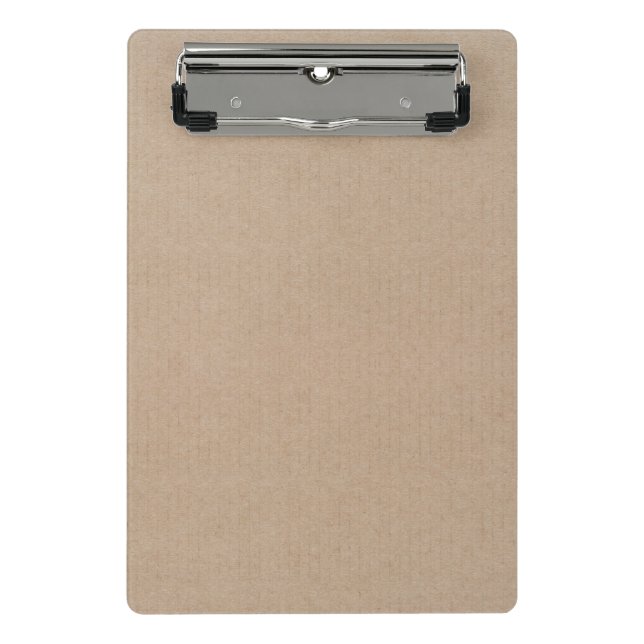 Rustic Kraft Paper Blank Template Custom Mini Clipboard (Front)