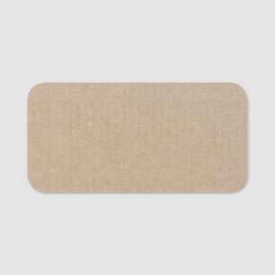 Rustic Kraft Paper Blank Template Custom Name Tag