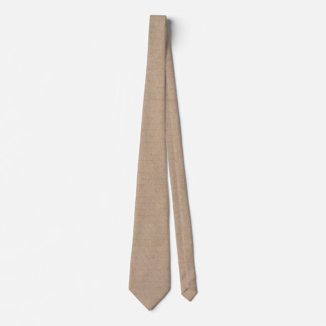 Rustic Kraft Paper Blank Template Custom Tie (Front)