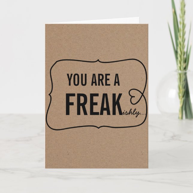 Rustic Kraft Paper Funny Valentines Day Holiday Card (Front)