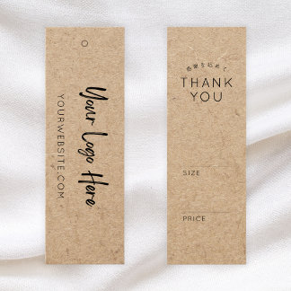 Rustic Kraft Paper Logo Clothing Price Tag Mini