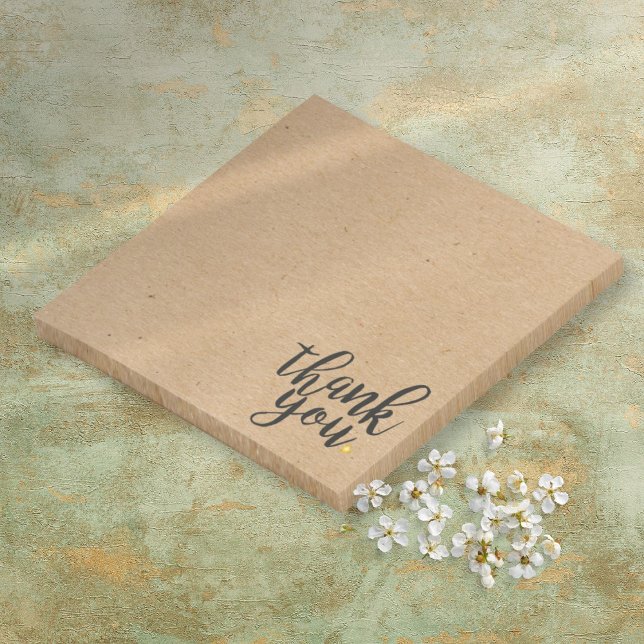Rustic Kraft Paper Style Thank You Post-it Notes (Rustic Kraft Paper Style Thank You Post-it Notes)