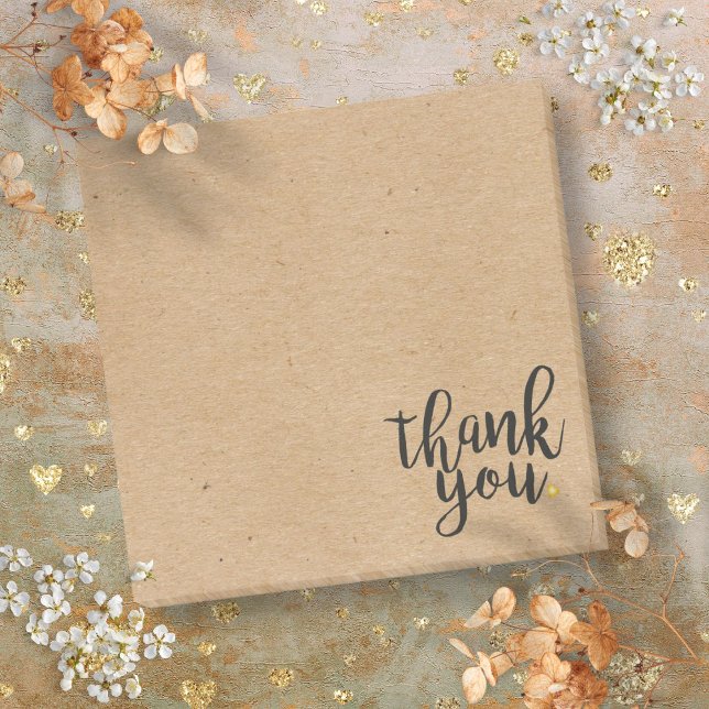 Rustic Kraft Paper Style Thank You Post-it Notes (Rustic Kraft Paper Style Thank You Post-it Notes)