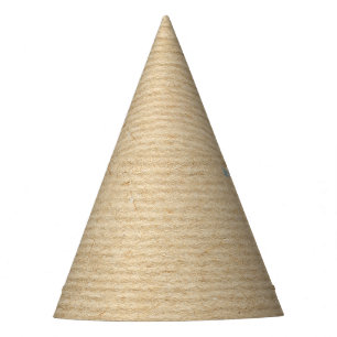 Rustic Kraft Paper: Textured Background. Party Hat