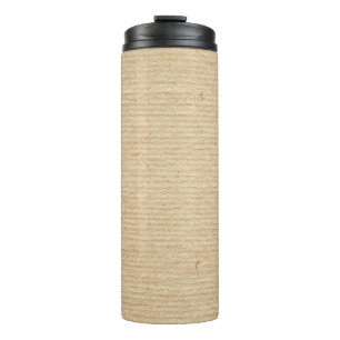 Rustic Kraft Paper: Textured Background. Thermal Tumbler