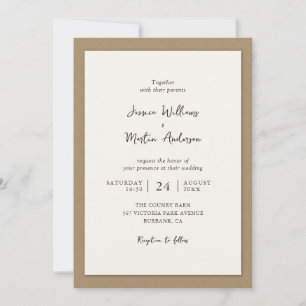 Rustic Kraft Paper Wedding Invitations