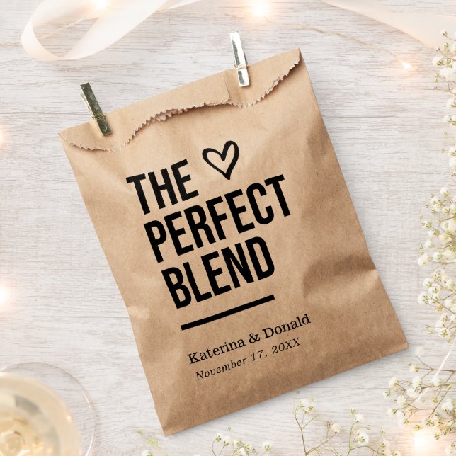 Rustic Kraft Perfect Blend Wedding Favour Bags (Clipped)