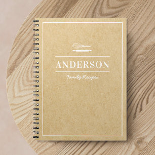Rustic Kraft Personalized Family Recipe Book