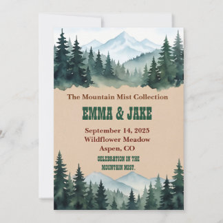 Rustic Kraft Pine Forest Wedding Collection Thank You Card