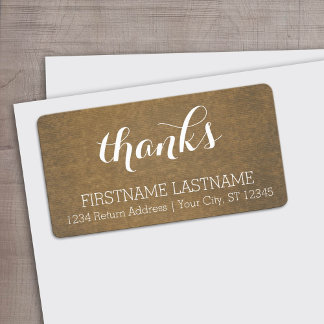 Rustic Kraft Print - Thanks Thanksgiving Family Label