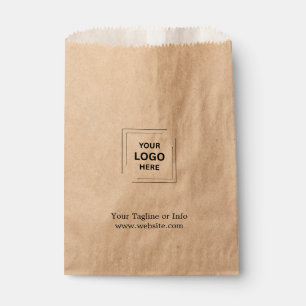 Rustic Kraft Promotional Favour Bag Business Logo