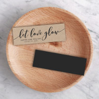 Rustic Kraft Relax Script Wedding Let Love Glow