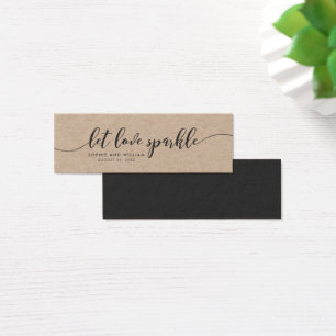 Rustic Kraft Relax Script Wedding Let Love Sparkle