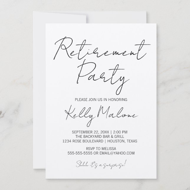 Rustic Kraft Retirement Party Invitation (Front)