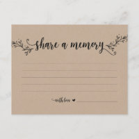 Rustic Kraft Share a Memory card