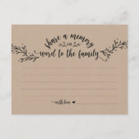 Rustic Kraft Share a Memory card
