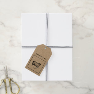 Rustic Kraft Sheep Farm Business Package Or Price Gift Tags