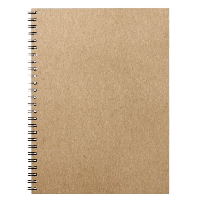 Rustic Kraft Simple Stylish Boho Notebook (Front)