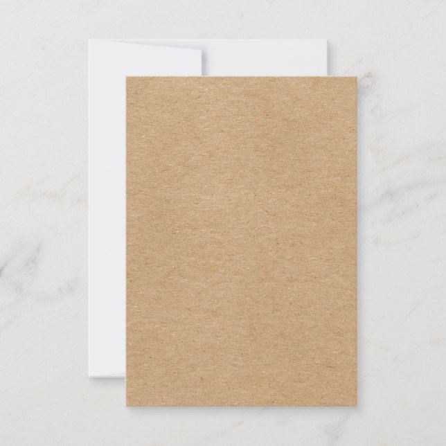 Rustic Kraft Simple Stylish Boho Thank You Card (Front)