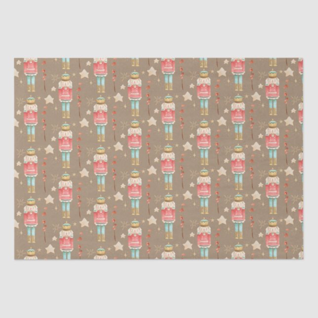 Rustic Kraft The Christmas Nutcracker Tissue Paper (Front)