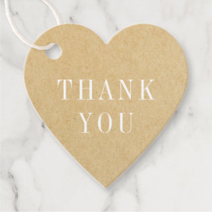 Rustic Kraft Wedding Thank You Favour Tags