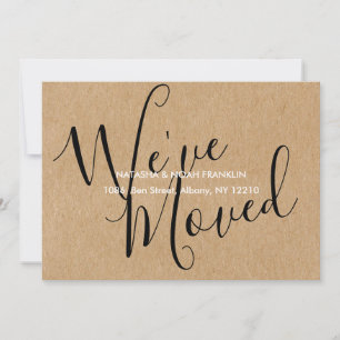 Rustic Kraft We've Moved New Home Address