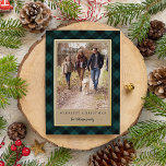 Rustic Kraft Winter Plaid Christmas Photo<br><div class="desc">Send holiday greetings to friends and family with our rustic elegant photo cards featuring a wintry buffalo plaid pattern and a kraft background framing your vertical favourite photo. Personalise with two lines of custom text; shown with "Merriest Christmas" and your family name. Gold foil trim adds a luxe touch to...</div>