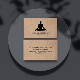 Rustic Kraft Yoga Instructor Business Card