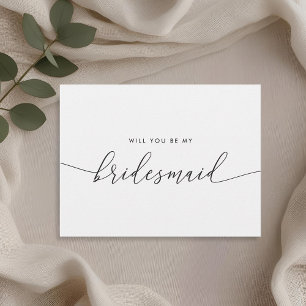 Rustic Lace Floral Will You Be My Bridesmaid Invitation Postcard