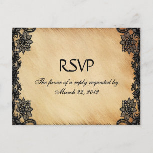 Rustic Lace Menu RSVP RL101