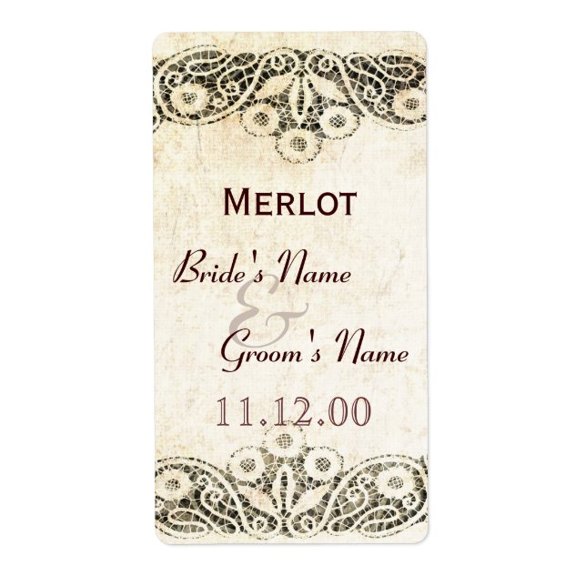 Rustic lace on burlap country wedding (Front)