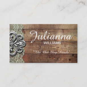 Rustic Lace Shabby Chic Business Cards