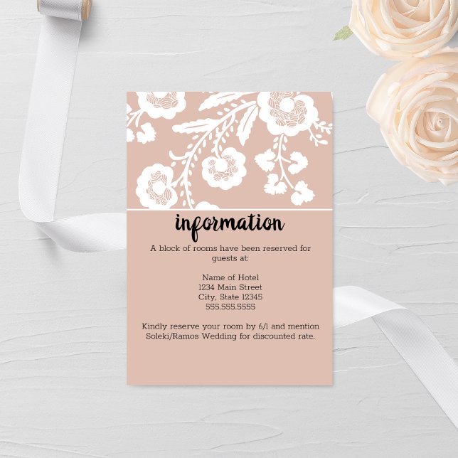 Rustic Lace Wedding Enclosure Card (Creator Uploaded)