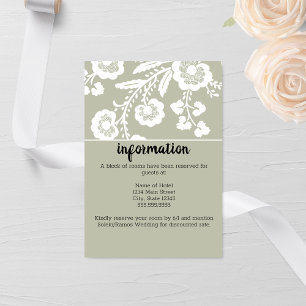 Rustic Lace Wedding Enclosure Card