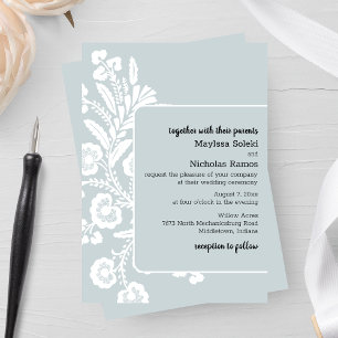 Rustic Lace Wedding Invitation