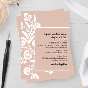 Rustic Lace Wedding Invitation
