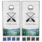 Rustic Lake House Themed Family Cornhole Set