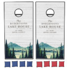 Rustic Lake House Themed Family Cornhole Set