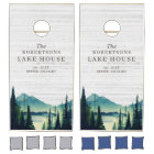 Rustic Lake House Themed Family Cornhole Set