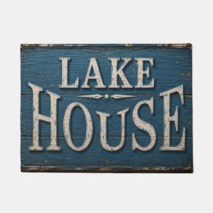 Rustic Lake House Welcome Vintage Cabin Entrance Doormat